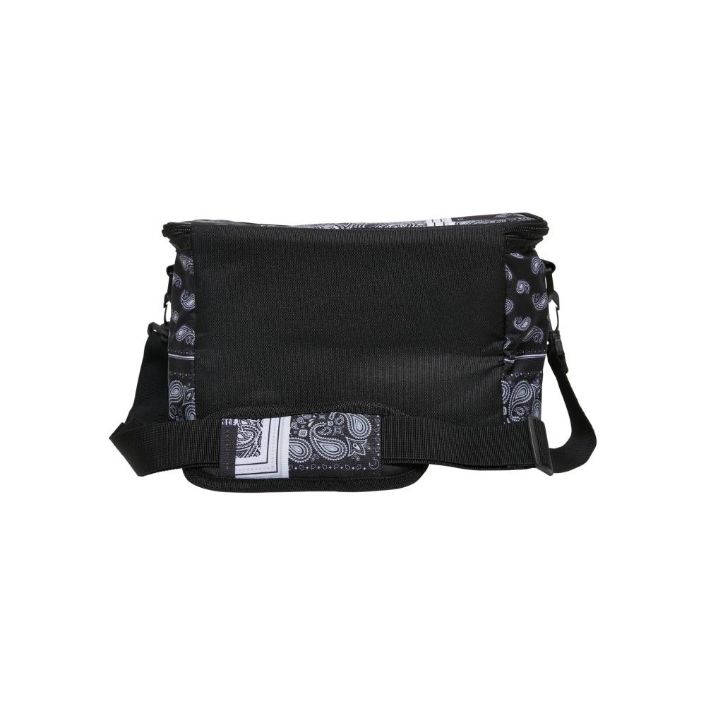 Urban Classics - Bandana Patchwork Print Cooling Bag Insulated lunch bag - Black/White